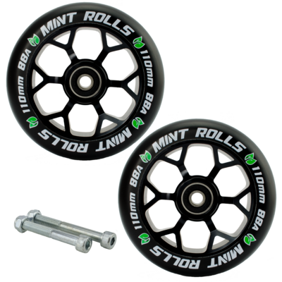 Mint Rolls 110mm Scooter Wheels Pair - Black