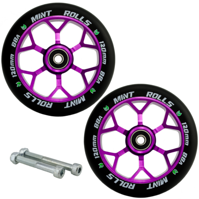 Mint Rolls 120mm Scooter Wheels Pair - Purple