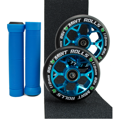 Mint Rolls 110mm Wheels Grips & Tape Pack Blue