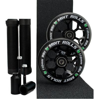 Mint Rolls 110mm Wheels Grips Pegs Tape Pack Black