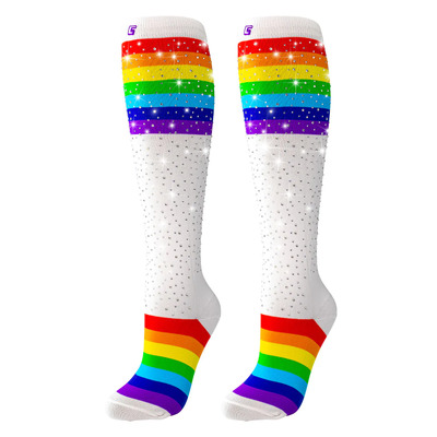 Crazy Skates Socks Diamond Rainbow
