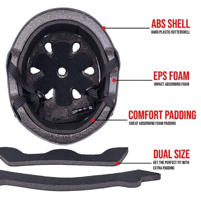 Product thumbnail for Core Action Sports Certified Helmet Black - XS/S