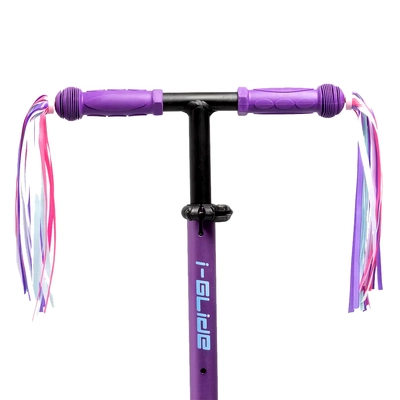 Product thumbnail for i-Glide 3 Wheel Scooter with Ribbons - Purple