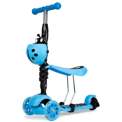 Product thumbnail for 3 Wheel MULTI Scooter with LED Light Wheels - Blue Beetle