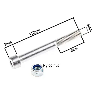 Product thumbnail for Scooter Crew High Tensile Axle (8mmx110mm) - Zinc Plated