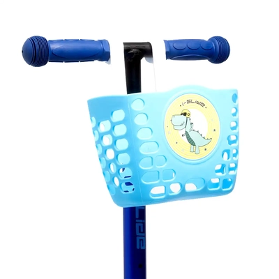 Product thumbnail for I-GLIDE Handlebar Basket - Blue Dinosaur