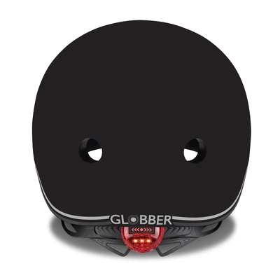 Product thumbnail for Globber Kids Helmet w/Flashing LED Light Xs/S - Black 51-55 cm