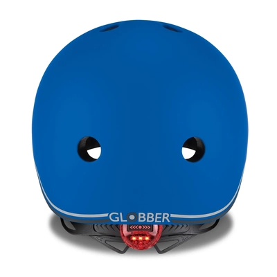 Product thumbnail for Globber Kids Helmet w/Flashing LED Light Xs/S - Navy Blue 51-55 cm
