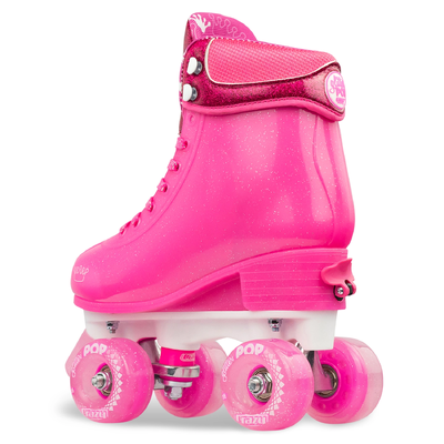 Product thumbnail for Crazy Skates Glitter Pop Adjustable Roller Skates - Pink - Medium 3-6