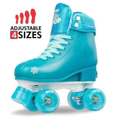 Product image thumbnail for Crazy Skates Glitter Pop Adjustable Roller Skates - Teal Small j12-2