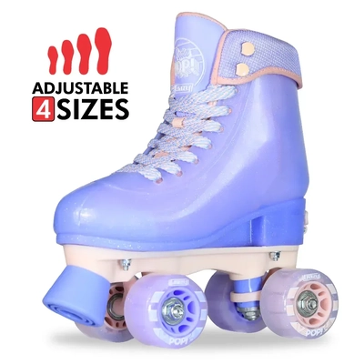 Product image thumbnail for Crazy Skates Soda Pop Adjustable Roller Skates - Bubblegum Bounce Small