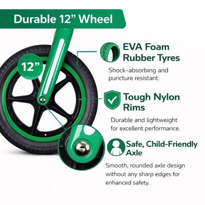 Product image thumbnail for Super Youngster Ultra Light Balance Bike - Green