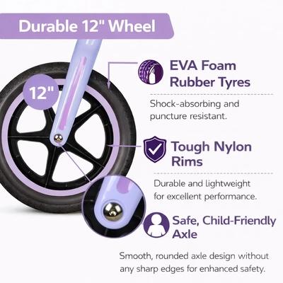 Product image thumbnail for Super Youngster Ultra Light Balance Bike - Purple