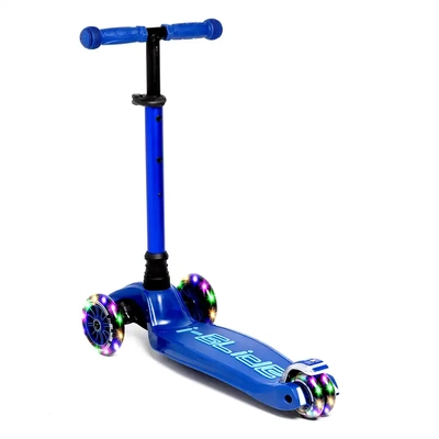 Product thumbnail for i-Glide 3 Wheel Scooter with Dinosaur Head and Ribbons - Blue