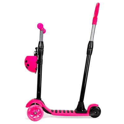 Product thumbnail for 3 Wheel MULTI Scooter with LED Light Wheels - Pink Ladybug