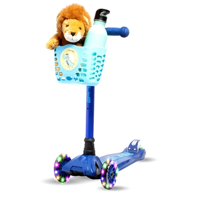 Product thumbnail for I-GLIDE Handlebar Basket - Blue Dinosaur