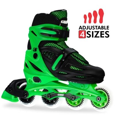 Product image thumbnail for Crazy Skates Blade Adjustable Inline Skates - Green Small