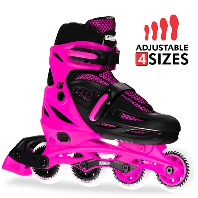Product image thumbnail for Crazy Skates Blade Adjustable Inline Skates - Pink Small