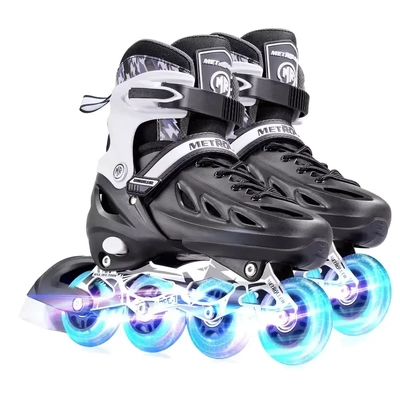 Product thumbnail for Metroller 2 in 1 LED Inline Roller Skate Combo - Black Small 17.5cm-20cm
