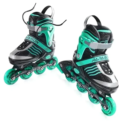 Product thumbnail for Papaison Inline LED Skates - Green Small 18cm-20cm