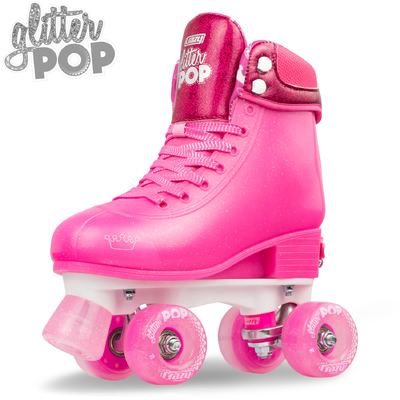 Product thumbnail for Crazy Skates Glitter Pop Adjustable Roller Skates - Pink - Medium 3-6