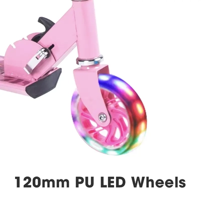 Product thumbnail for Kids LED Folding Scooter - Pink