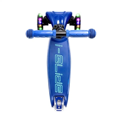 Product thumbnail for i-Glide 3 Wheel Scooter with Dinosaur Head and Ribbons - Blue