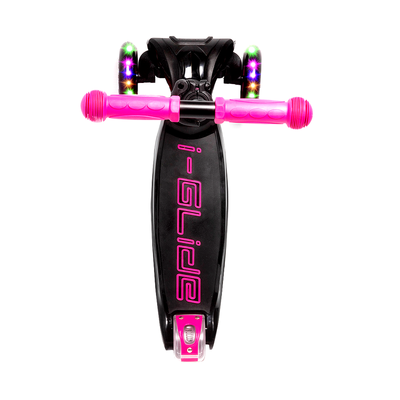 Product thumbnail for i-Glide 3 Wheel Scooter with Toddler Seat - Pink Black