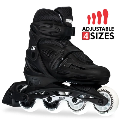 Product image thumbnail for Crazy Skates Blade Adjustable Inline Skates - Black Small