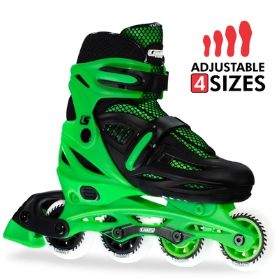 Product image thumbnail for Crazy Skates Blade Adjustable Inline Skates - Green Small