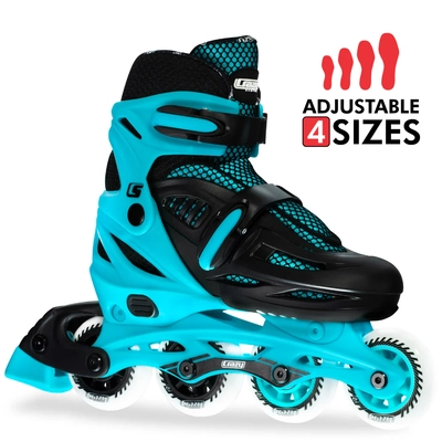 Product image thumbnail for Crazy Skates Blade Adjustable Inline Skates - Teal Small