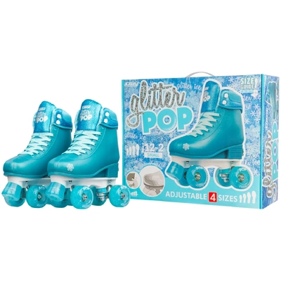 Product image thumbnail for Crazy Skates Glitter Pop Adjustable Roller Skates - Teal Small j12-2