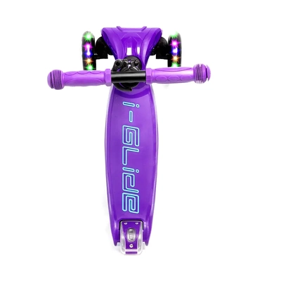 Product thumbnail for i-Glide 3 Wheel Scooter with Toddler Seat - Purple