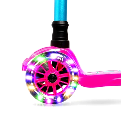 Product thumbnail for i-Glide 3 Wheel Scooter with Unicorn Basket - Pink Aqua