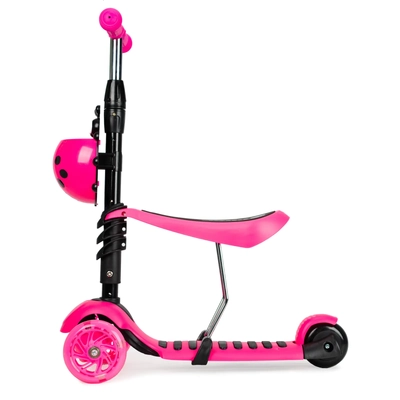 Product thumbnail for 3 Wheel MULTI Scooter with LED Light Wheels - Pink Ladybug
