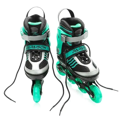 Product image thumbnail for Papaison Inline LED Skates - Green Medium 21cm-23cm