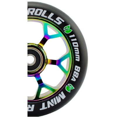 Product thumbnail for Mint Rolls 110mm Wheels Grips Pegs Tape Pack Oil Slick/Arctic