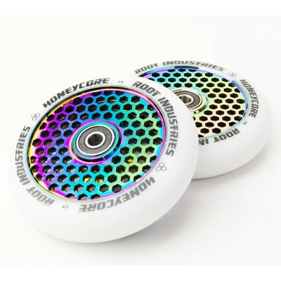 Product image thumbnail for Root Industries White/Honeycore NeoChrome 110mm Wheel & Grip Pack