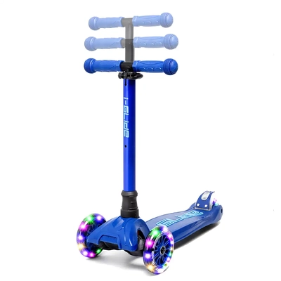 Product thumbnail for i-Glide 3 Wheel Scooter with Dinosaur Head and Ribbons - Blue