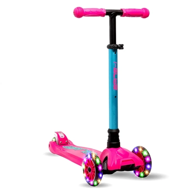 Product thumbnail for i-Glide 3 Wheel Scooter with Unicorn Basket - Pink Aqua