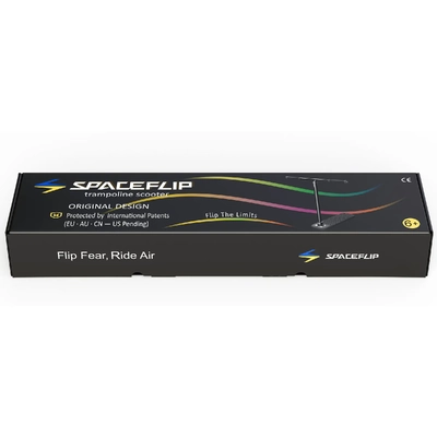 Product image thumbnail for SpaceFlip MaxFlex Pro Trampoline Scooter - Black/Oil Slick