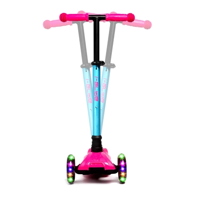 Product thumbnail for i-Glide 3 Wheel Scooter with Unicorn Basket - Pink Aqua
