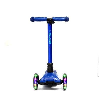 Product thumbnail for i-Glide 3 Wheel Scooter with Dinosaur Head and Ribbons - Blue