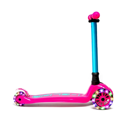 Product thumbnail for i-Glide 3 Wheel Scooter with Unicorn Basket - Pink Aqua