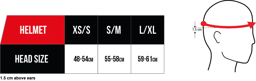 Core Action Sports Helmet Size Guide