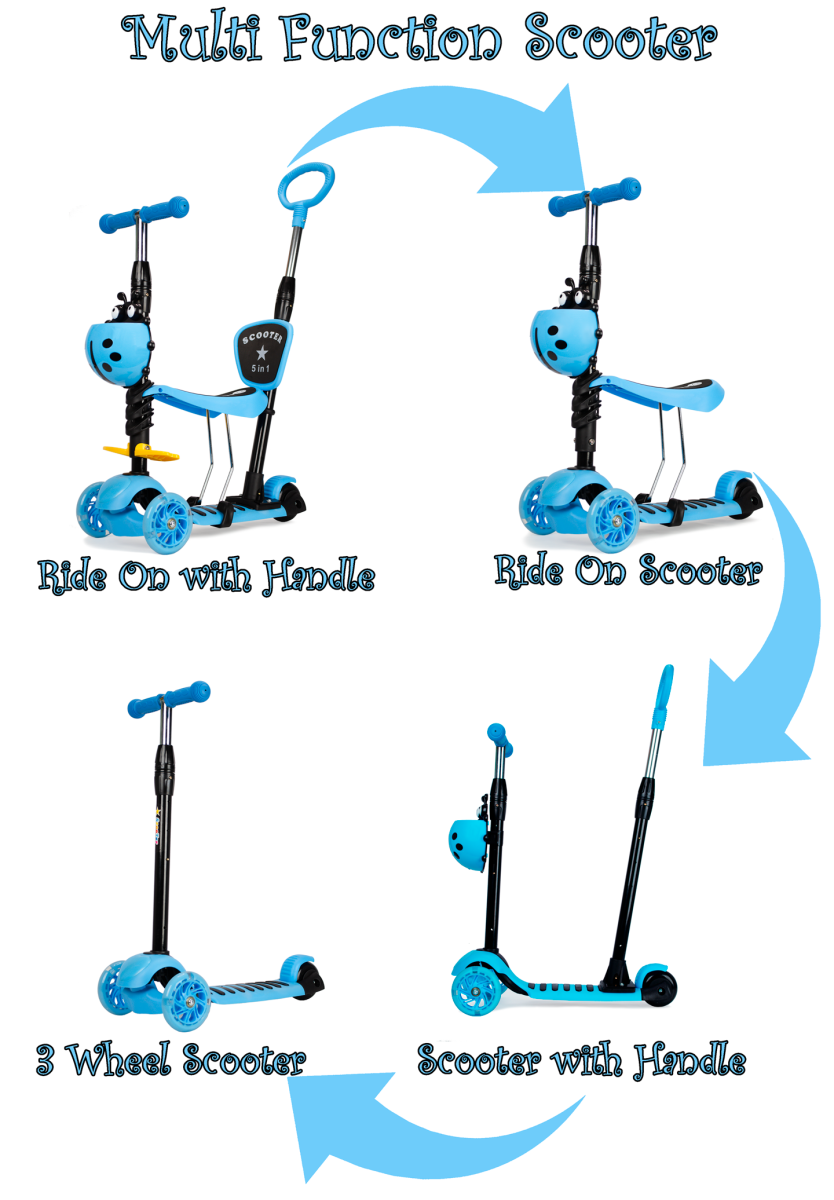 5in1 3 Wheel Scooter features