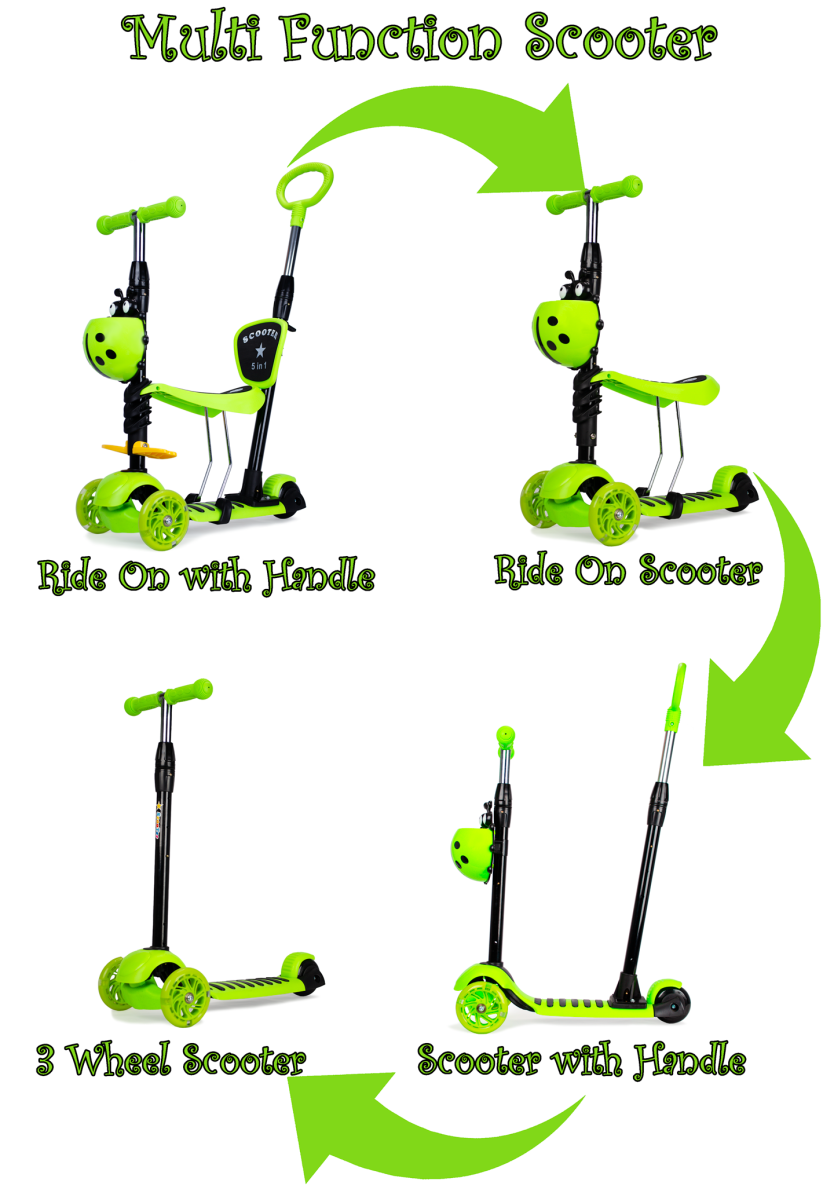 5in1 3 Wheel Scooter features