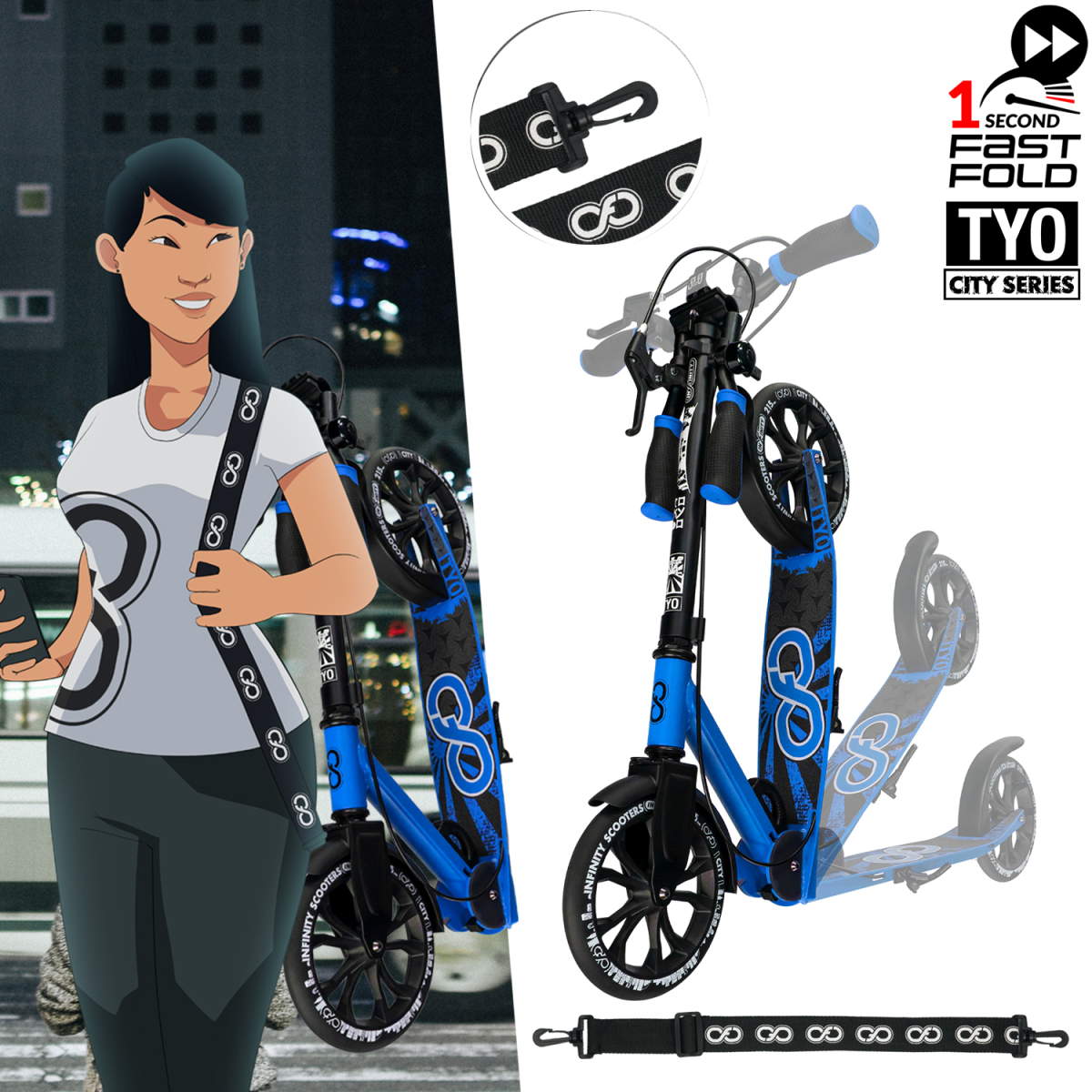 Infinity Tokyo Adult Folding Scooter Promo