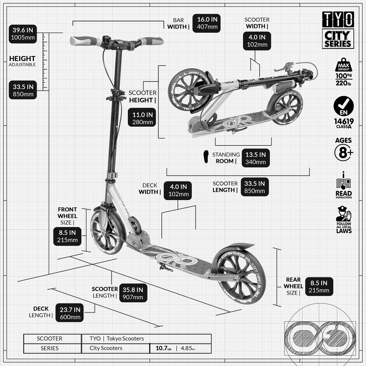 Infinity Tokyo Adult Hight Adjust Scooter Promo 2