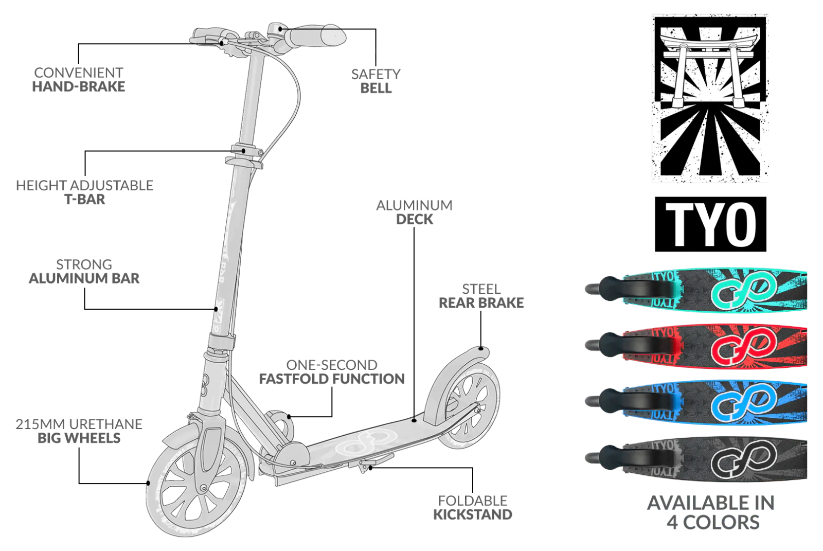Infinity Tokyo Adult Scooter Features